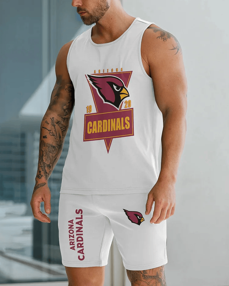 Arizona Cardinals Team Logo Limited Summer Collection Men's Tank Top And Shorts Set Sizes 3XS-4XL