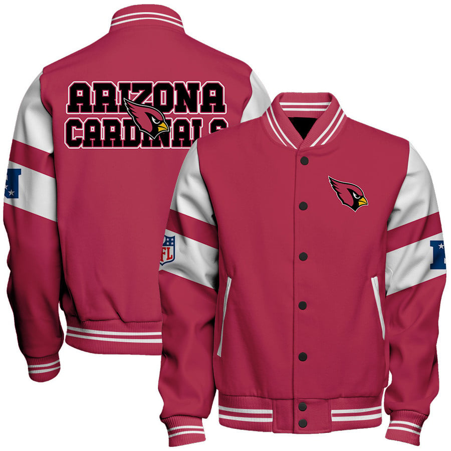 Arizona Cardinals Limited Edition Unisex Sizes S-5XL AOP Button Baseball Jacket
