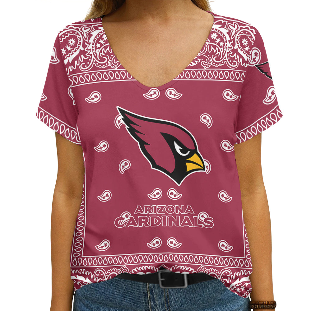 Arizona Cardinals Limited Edition Summer Collection Women V Neck T-Shirt NEW092026