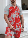 Tampa Bay Buccaneers Limited Edition ZIP Polo Shirt And Shorts Two-Piece Suits