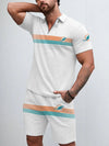 Miami Dolphins Limited Edition ZIP Polo Shirt And Shorts Two-Piece Suits