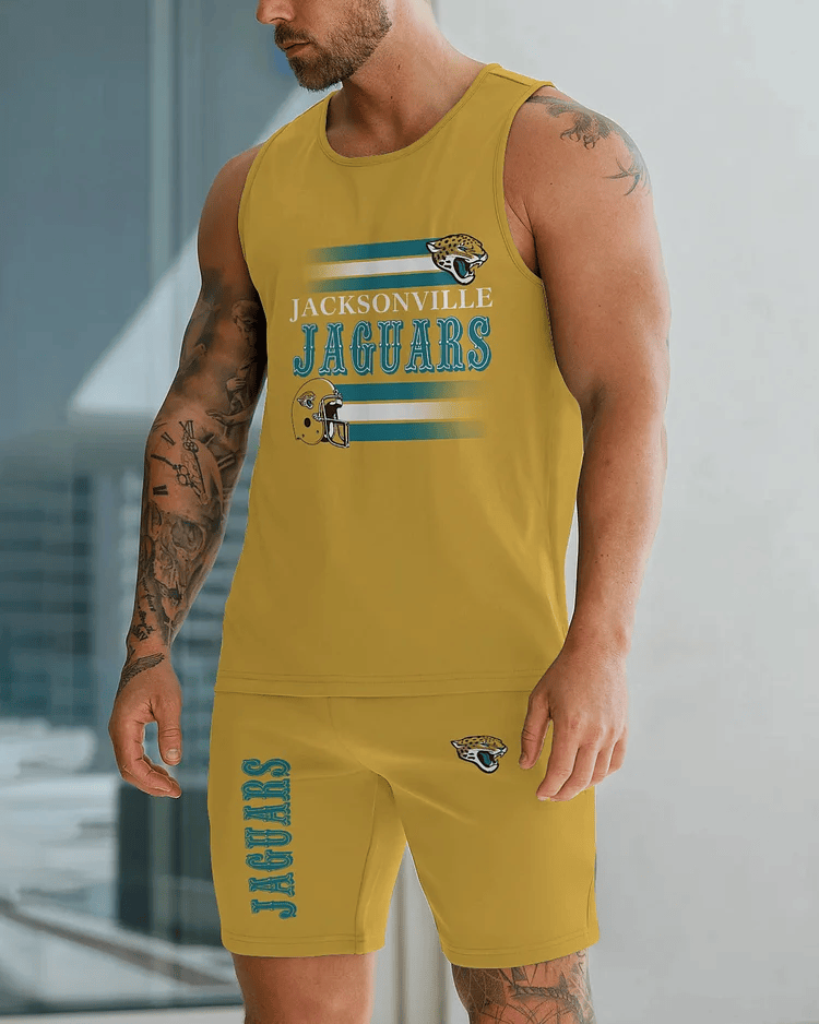 Jacksonville Jaguars Amazing Design Limited Summer Collection Men's Tank Top And Shorts Set Sizes 3XS-4XL