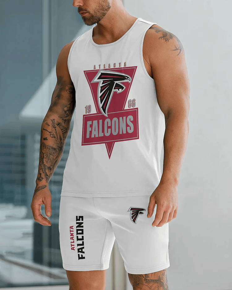 Atlanta Falcons Team Logo Limited Summer Collection Men's Tank Top And Shorts Set Sizes 3XS-4XL