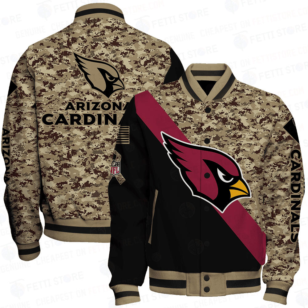 Arizona Cardinals Limited Edition Unisex Sizes S-5XL AOP Button Baseball Jacket