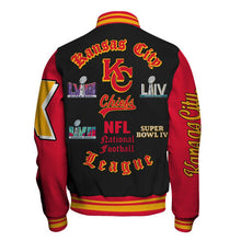 Load image into Gallery viewer, Kansas City Chiefs Limited Edition Unisex Sizes S-5XL AOP Button Baseball Jacket
