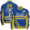 Los Angeles Rams Limited Edition Unisex Sizes S-5XL AOP Button Baseball Jacket