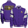 Minnesota Vikings Limited Edition Unisex Sizes S-5XL AOP Button Baseball Jacket