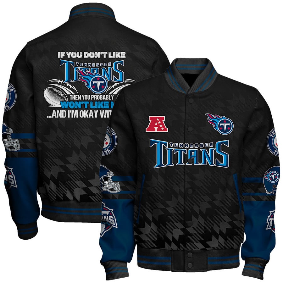 Tennessee Titans Limited Edition Unisex Sizes S-5XL AOP Button Baseball Jacket