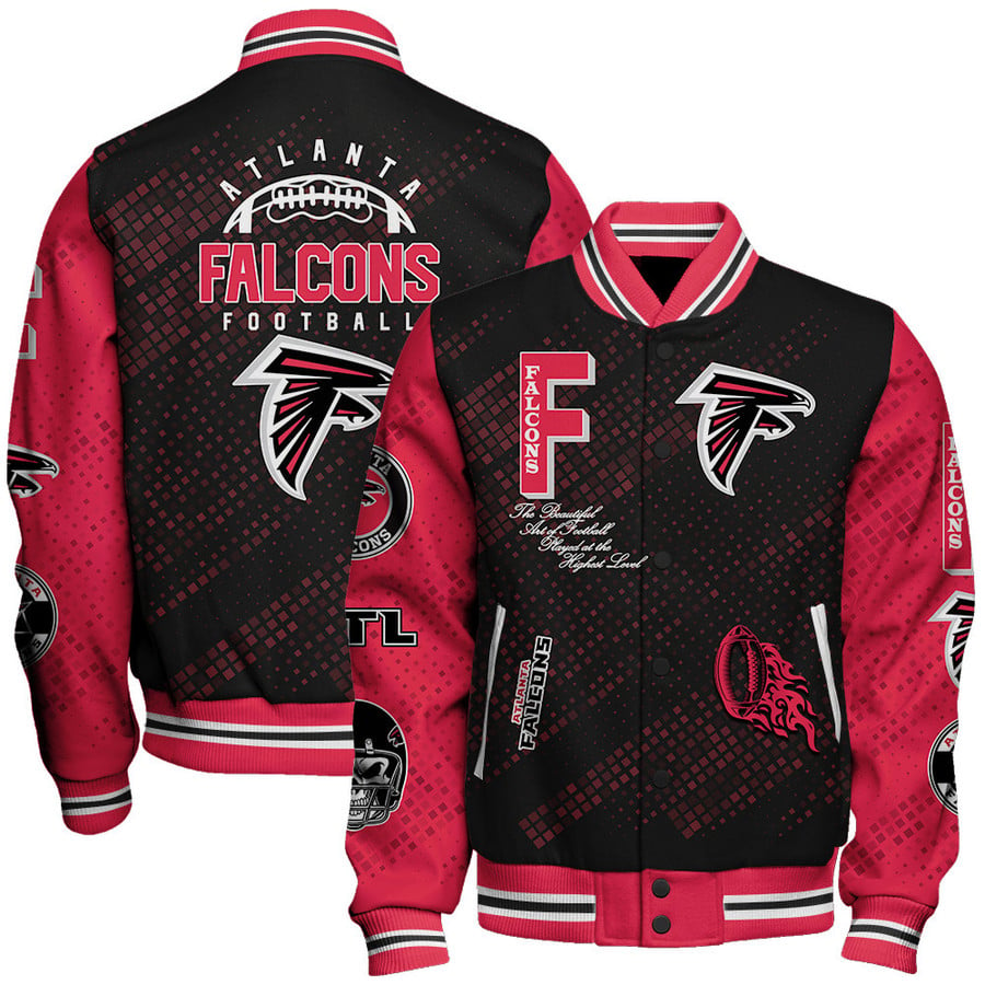 Atlanta Falcons Limited Edition Unisex Sizes S-5XL AOP Button Baseball Jacket (Copy)