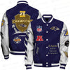 Baltimore Ravens Limited Edition Unisex Sizes S-5XL AOP Button Baseball Jacket