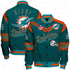 Miami Dolphins Limited Edition Unisex Sizes S-5XL AOP Button Baseball Jacket