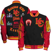 Load image into Gallery viewer, Kansas City Chiefs Limited Edition Unisex Sizes S-5XL AOP Button Baseball Jacket
