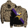 Minnesota Vikings Limited Edition Unisex Sizes S-5XL AOP Button Baseball Jacket