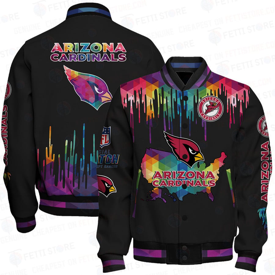 Arizona Cardinals Limited Edition Unisex Sizes S-5XL AOP Button Baseball Jacket