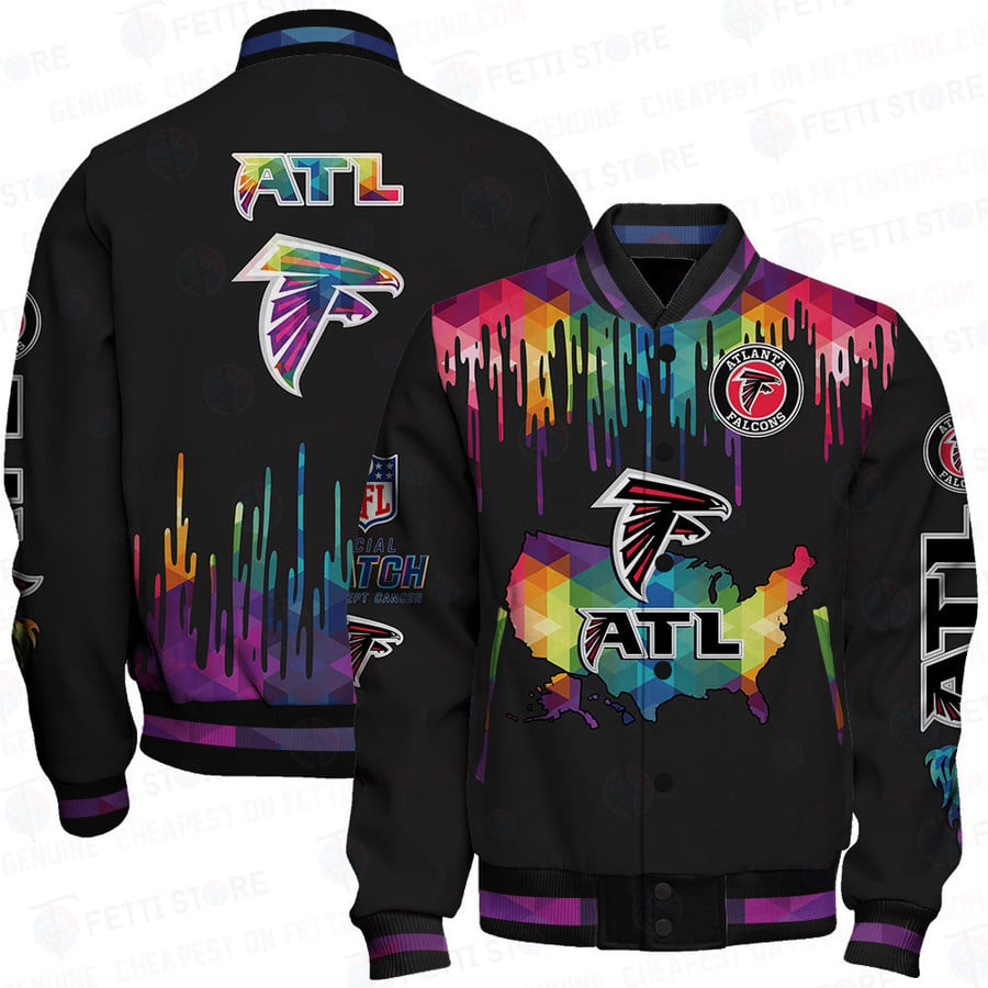 Atlanta Falcons Limited Edition Unisex Sizes S-5XL AOP Button Baseball Jacket