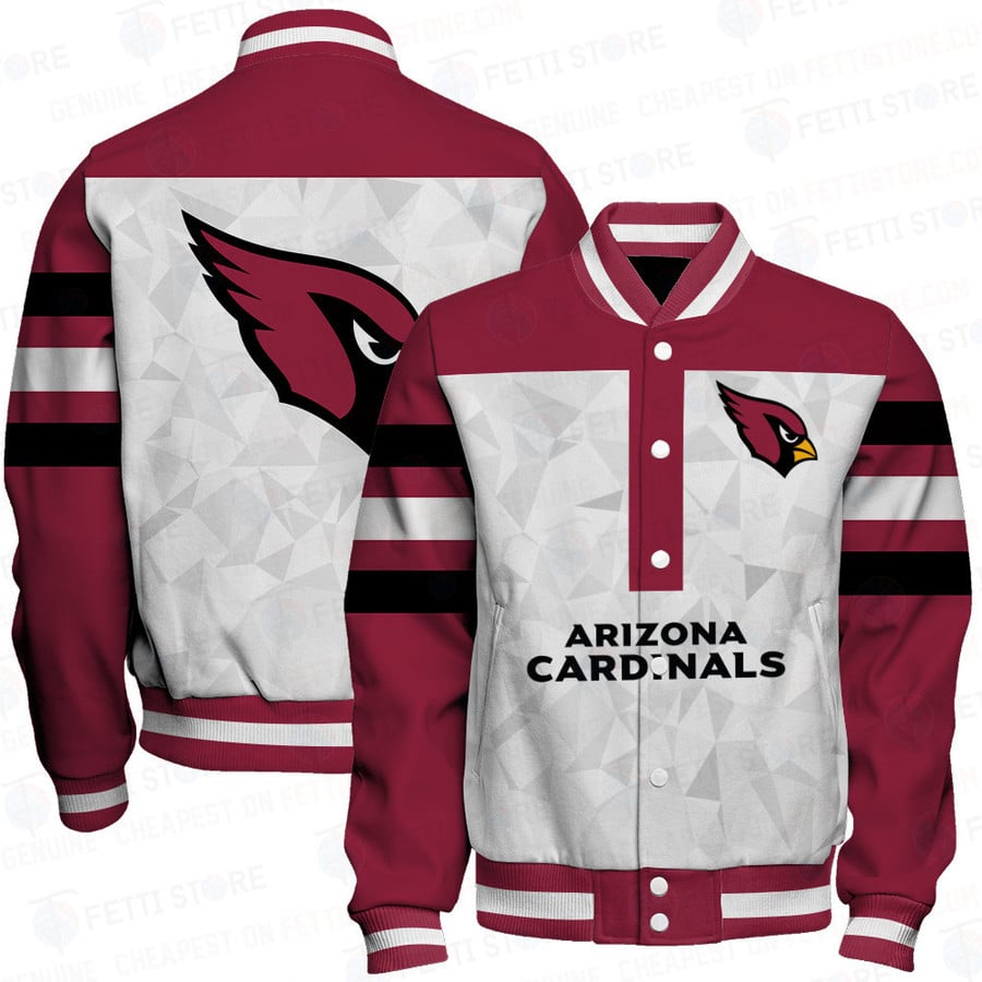 Arizona Cardinals Limited Edition Unisex Sizes S-5XL AOP Button Baseball Jacket