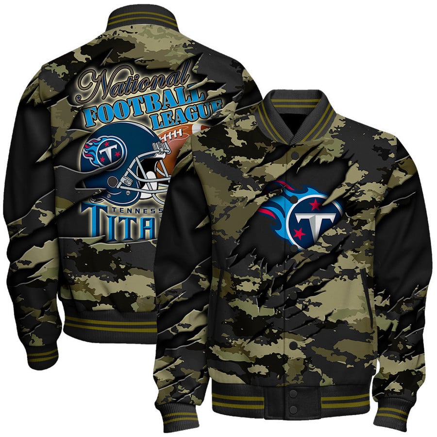 Tennessee Titans Limited Edition Unisex Sizes S-5XL AOP Button Baseball Jacket