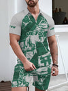 New York Jets Limited Edition ZIP Polo Shirt And Shorts Two-Piece Suits