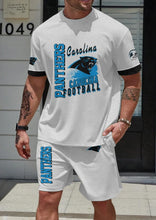 Load image into Gallery viewer, Carolina Panthers Limited Edition Summer Collection T-shirt And Shorts Set
