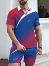 Buffalo Bills Limited Edition ZIP Polo Shirt And Shorts Two-Piece Suits