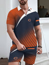 Chicago Bears Limited Edition ZIP Polo Shirt And Shorts Two-Piece Suits