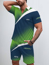 Seattle Seahawks Limited Edition ZIP Polo Shirt And Shorts Two-Piece Suits