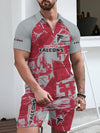 Atlanta Falcons Limited Edition ZIP Polo Shirt And Shorts Two-Piece Suits