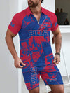 Buffalo Bills Limited Edition ZIP Polo Shirt And Shorts Two-Piece Suits