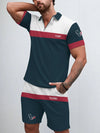 Houston Texans Limited Edition ZIP Polo Shirt And Shorts Two-Piece Suits