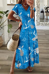 Detroit Lions Limited Edition All-Over Print Women&#39;s V-neck Dress With Side Slit