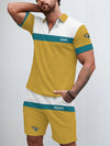 Jacksonville Jaguars Limited Edition ZIP Polo Shirt And Shorts Two-Piece Suits