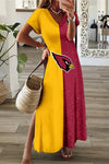 Arizona Cardinals Limited Edition All-Over Print Women&#39;s V-neck Dress With Side Slit