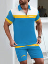 Los Angeles Chargers Limited Edition ZIP Polo Shirt And Shorts Two-Piece Suits