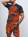 Chicago Bears Limited Edition ZIP Polo Shirt And Shorts Two-Piece Suits