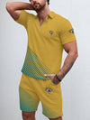 Jacksonville Jaguars Limited Edition ZIP Polo Shirt And Shorts Two-Piece Suits