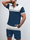 Dallas Cowboys Limited Edition ZIP Polo Shirt And Shorts Two-Piece Suits