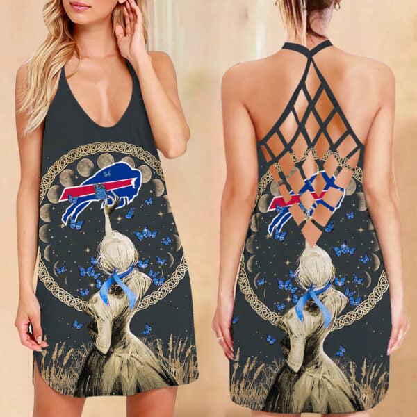 Buffalo Bills Limited Edition Summer Collection Cross Back Dress