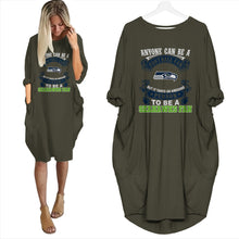 Load image into Gallery viewer, Seattle Seahawks Awesome Fan Loose Casual Pocket T-shirt Dress 6 Colors Size S-5XL NEW082330
