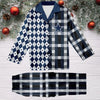 Dallas Cowboys Plaid Pattern Limited Edition Satin Pajamas Set NEW087601