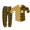 Pittsburgh Steelers Plaid Pattern Limited Edition Kid &amp; Adult Sizes Pajamas Set NEW087602