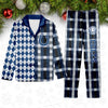 Indianapolis Colts Plaid Pattern Limited Edition Satin Pajamas Set NEW087603