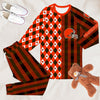 Cleveland Browns Plaid Pattern Limited Edition Kid &amp; Adult Sizes Pajamas Set NEW087604