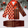 Cleveland Browns Plaid Pattern Limited Edition Satin Pajamas Set NEW087604