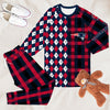New England Patriots Plaid Pattern Limited Edition Kid &amp; Adult Sizes Pajamas Set NEW087605
