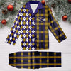 Baltimore Ravens Plaid Pattern Limited Edition Satin Pajamas Set NEW087609