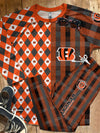 Cincinnati Bengals Plaid Pattern Limited Edition Kid &amp; Adult Sizes Pajamas Set NEW087612