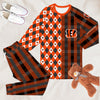 Cincinnati Bengals Plaid Pattern Limited Edition Kid &amp; Adult Sizes Pajamas Set NEW087612