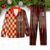 Cincinnati Bengals Plaid Pattern Limited Edition Satin Pajamas Set NEW087612