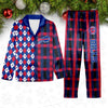 Buffalo Bills Plaid Pattern Limited Edition Satin Pajamas Set NEW087613