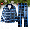 Tennessee Titans Plaid Pattern Limited Edition Satin Pajamas Set NEW087615